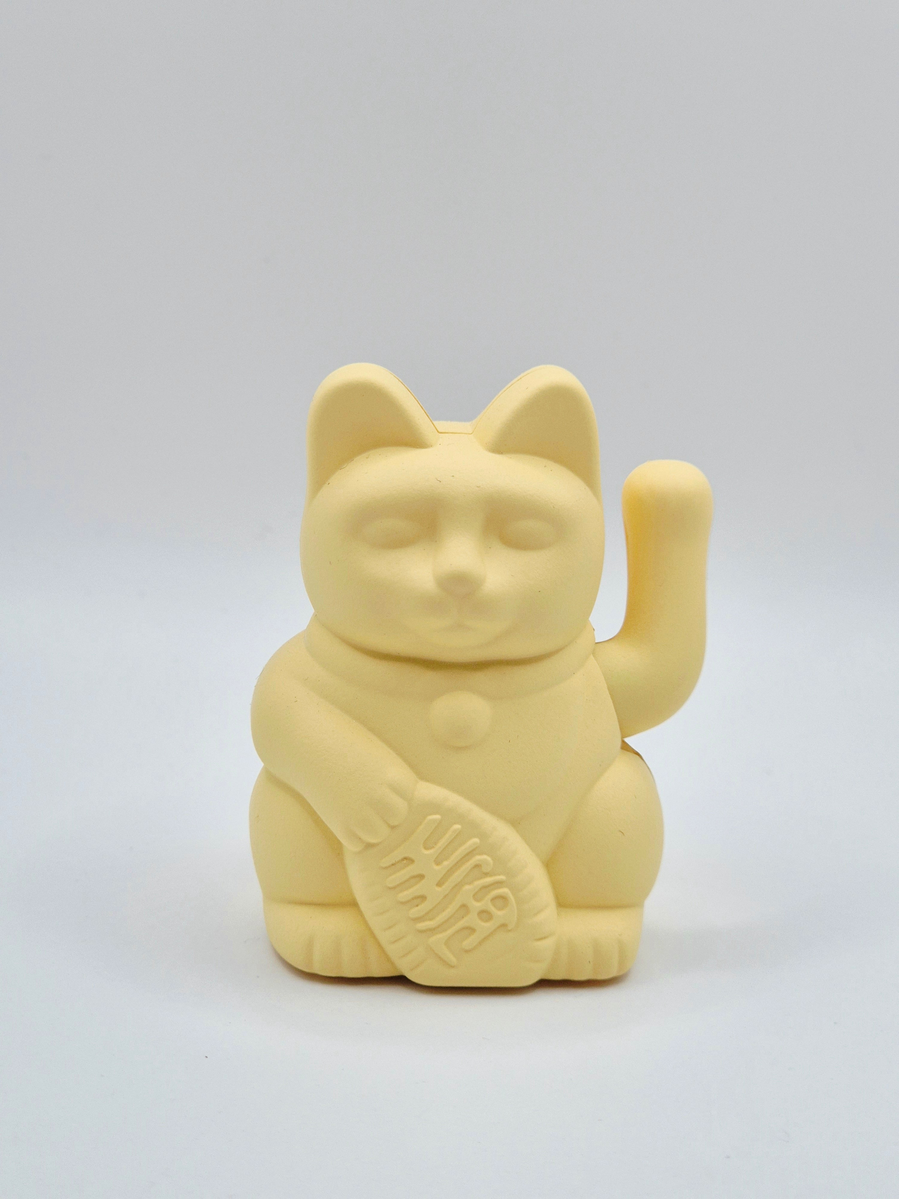 Lucky Cat solaire jaune Richesse