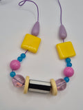Collier Memphis jaune et rose