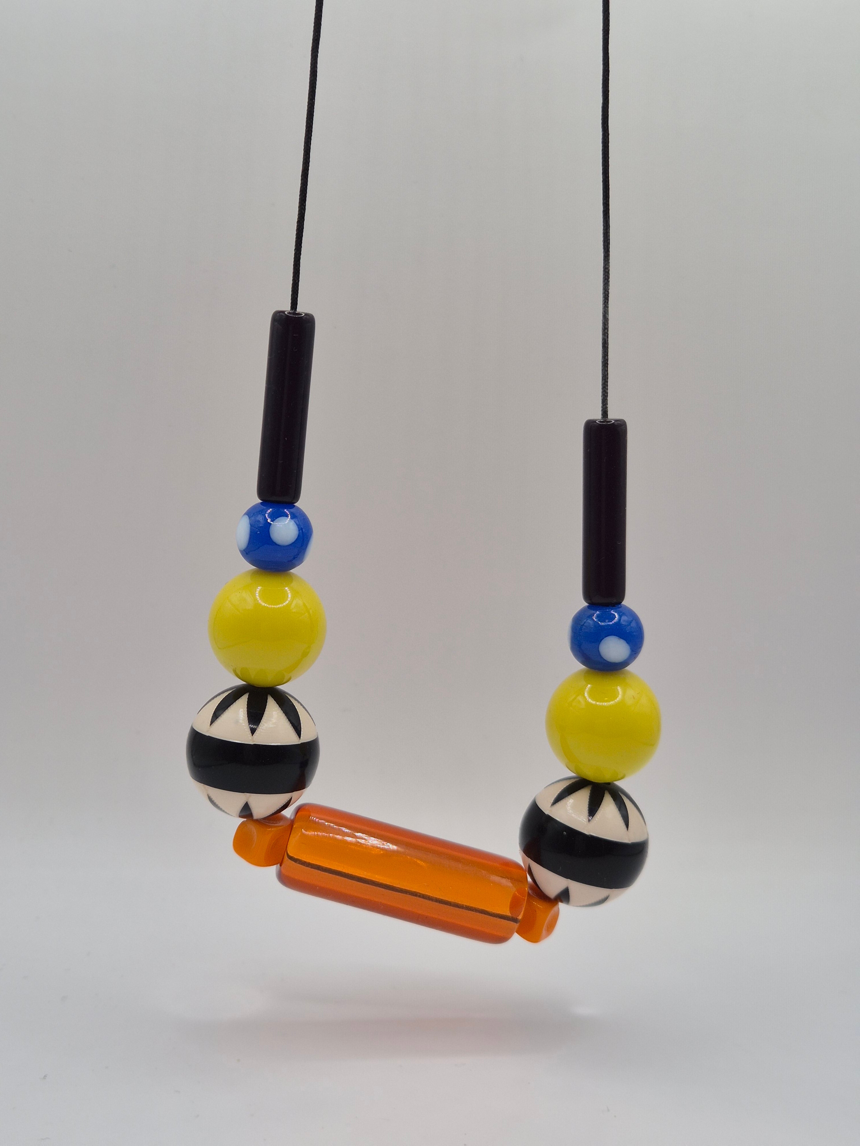 Collier Memphis orange et jaune