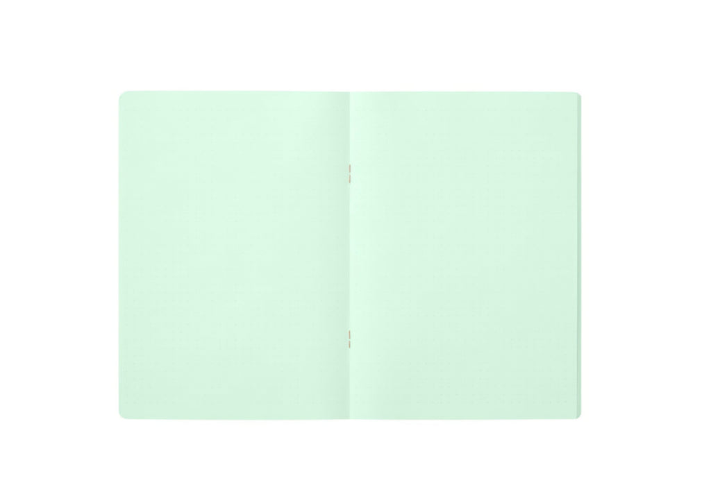 Cahier à spirales quadrillage à points verts