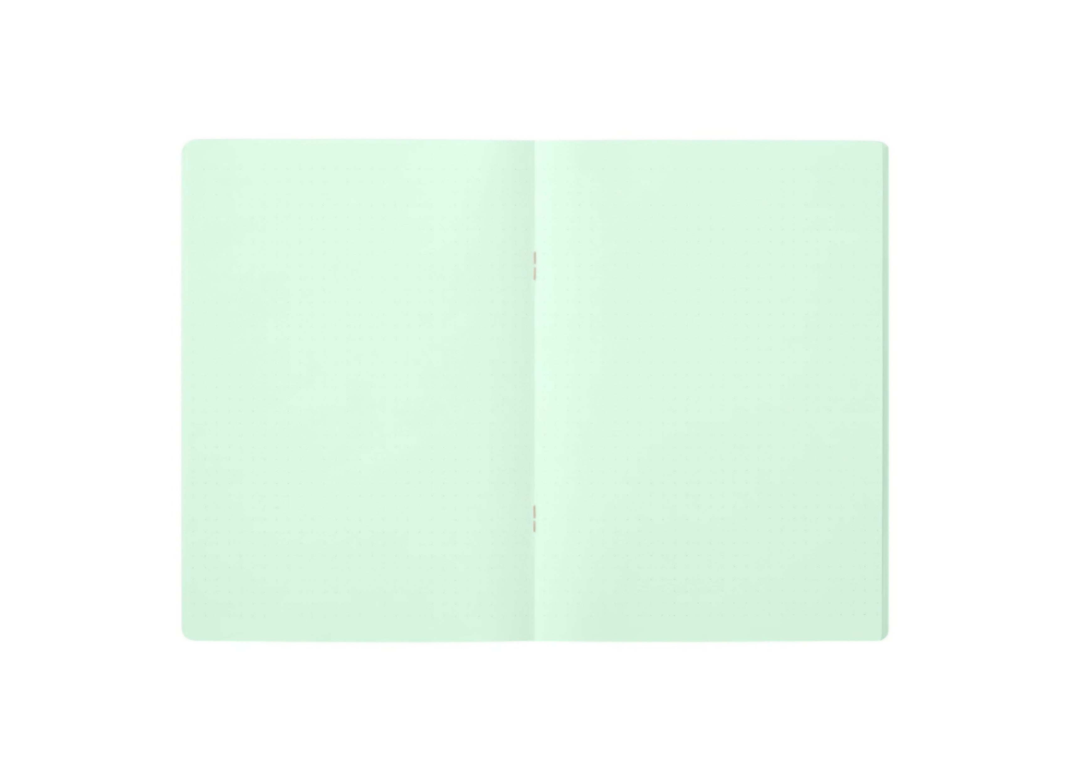 Cahier à spirales quadrillage à points verts