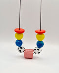 Collier Memphis rose, bleu et jaune